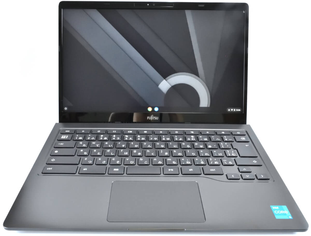 Fujitsu-FMV-Chromebook 正面の見た目 映り込みが少ない